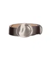Khaite Dark Brown Solid Belt In Gray