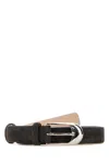 Khaite Dark Brown Suede Belt In Brown