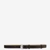 Khaite Dark Brown Textured Buckle Belt In Brown
