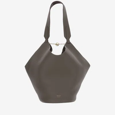 Khaite Dark Grey Lotus Small Tote