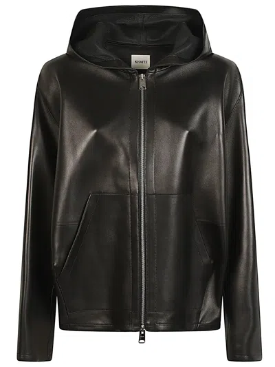Khaite Darlo Leather Jacket In Black