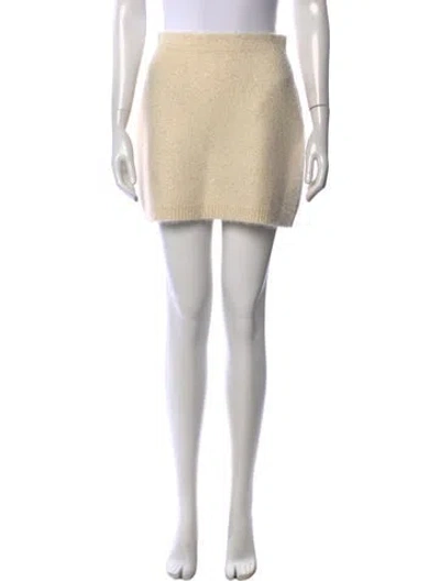 Pre-owned Khaite Darrion Mini Skirt In Neutrals
