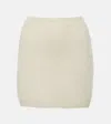 Khaite Darrion Silk And Cashmere Miniskirt In Neutrals