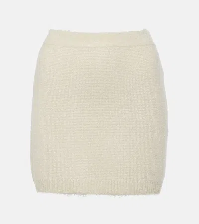 Khaite Darrion Silk And Cashmere Miniskirt In White