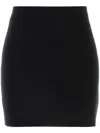 Khaite Wool Blend High-waisted Mini Skirt In Black