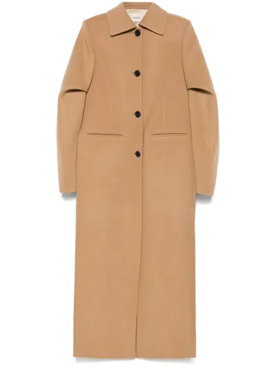 Khaite Darton Coat In Brown