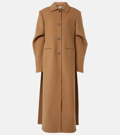 Khaite Darton Oversized Wool Coat In Camel