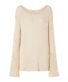 Khaite Davet Open-knit Silk And Cotton-blend Sweater In Multi