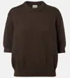 Khaite Davin Short-sleeve Sweater In Brown