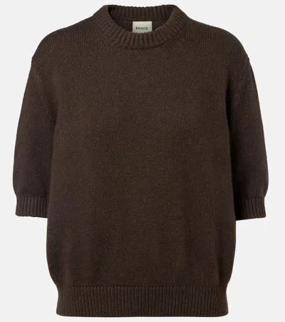 Khaite Davin Cashmere Sweater In Brown
