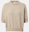 Khaite Davin Cashmere Round_neck Sweater In Putty