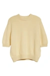 Khaite Womens Davin Short-sleeve Cashmere Jumper Zest In Zest