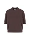 Khaite Davin Short-sleeve Cashmere Sweater In Purple