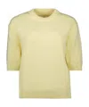 Khaite Womens Davin Short-sleeve Cashmere Jumper Zest In Yellow