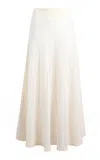 Khaite Dawn Knit Maxi Skirt In Beige