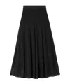 Khaite Dawn Pointelle-knit Midi Skirt In Black