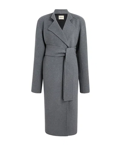KHAITE BELTED WOOL SINGLE-BREASTED COAT