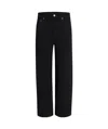 Khaite Belt Loop Denim Trousers In Black