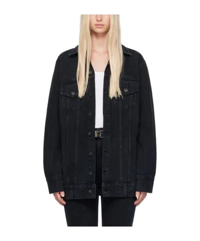 KHAITE DENIM COAT WITH BUTTONS ON THE FRONT