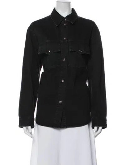 Pre-owned Khaite Denim Jacket In Black