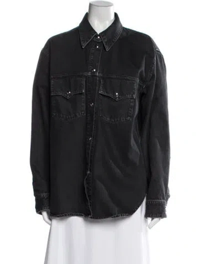Pre-owned Khaite Denim Jacket In Black