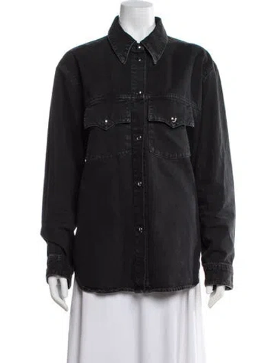 Pre-owned Khaite Denim Jacket In Black