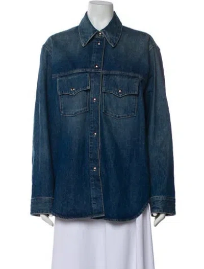 Pre-owned Khaite Denim Jacket In Blue