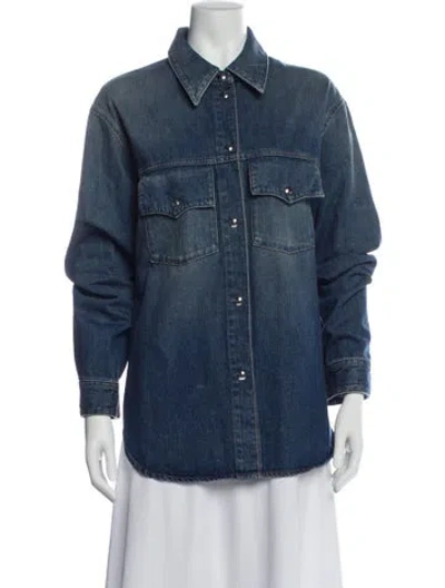 Pre-owned Khaite Denim Jacket In Blue