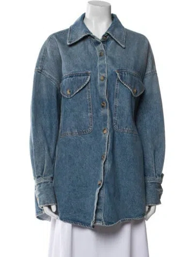 Pre-owned Khaite Denim Jacket In Blue