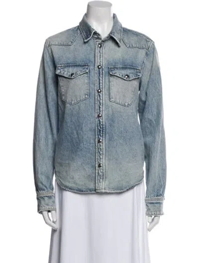 Pre-owned Khaite Denim Jacket In Blue