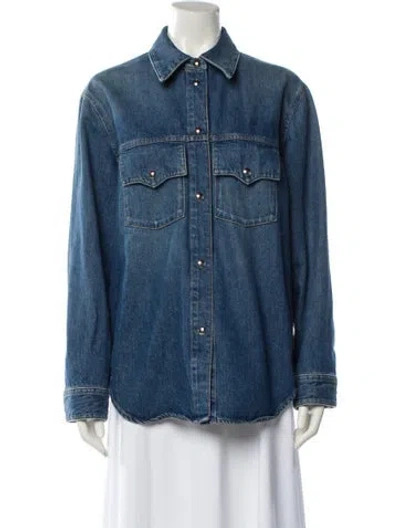 Pre-owned Khaite Denim Jacket In Blue