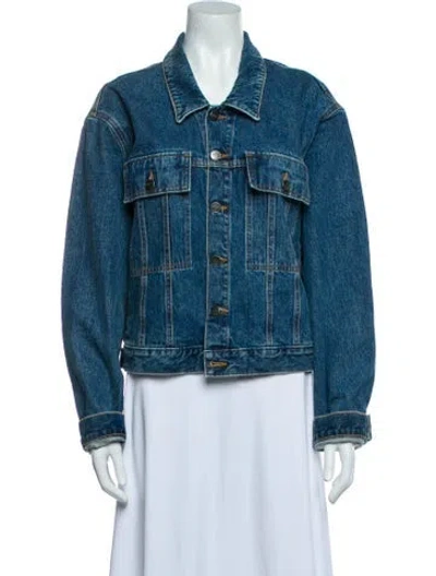 Pre-owned Khaite Denim Jacket In Blue