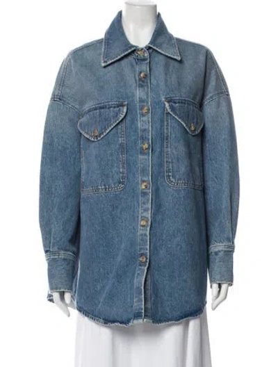 Pre-owned Khaite Denim Jacket In Blue