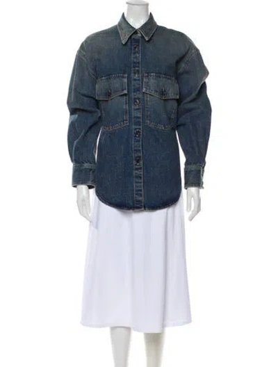 Pre-owned Khaite Denim Jacket In Blue