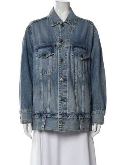 Pre-owned Khaite Denim Jacket In Blue