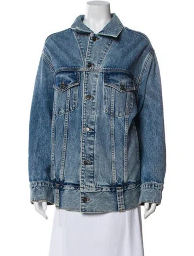 Pre-owned Khaite Denim Jacket In Blue