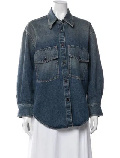 Pre-owned Khaite Denim Jacket In Blue