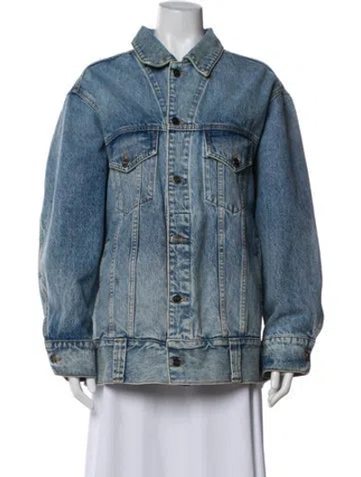 Pre-owned Khaite Denim Jacket In Blue