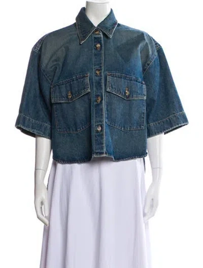 Pre-owned Khaite Denim Jacket In Blue