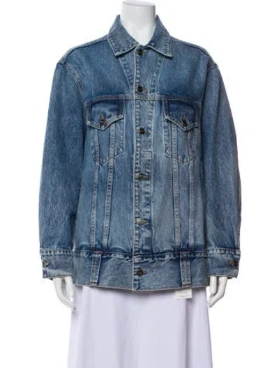 Pre-owned Khaite Denim Jacket In Blue