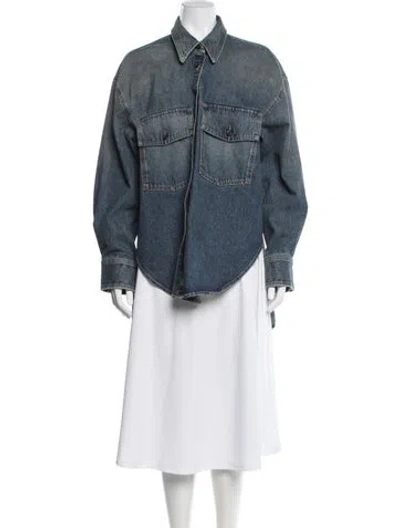 Pre-owned Khaite Denim Jacket In Blue