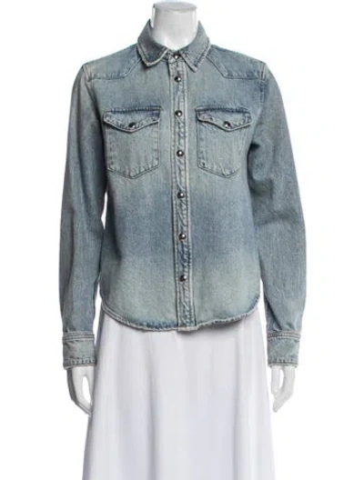 Pre-owned Khaite Denim Jacket In Blue