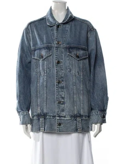 Pre-owned Khaite Denim Jacket In Blue