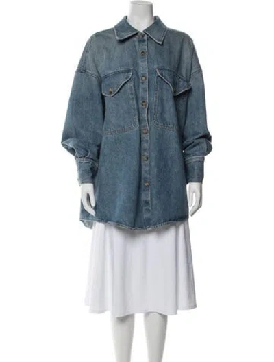 Pre-owned Khaite Denim Jacket In Blue
