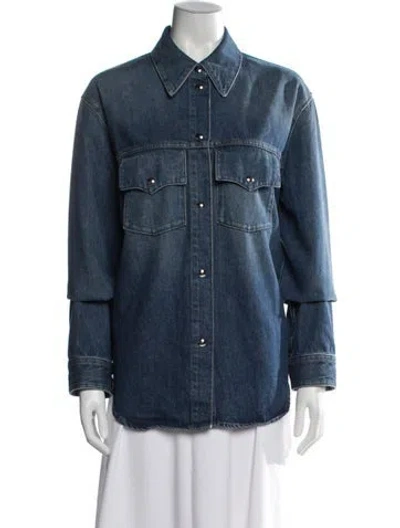 Pre-owned Khaite Denim Jacket In Blue