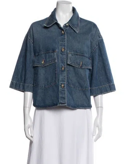 Pre-owned Khaite Denim Jacket In Blue