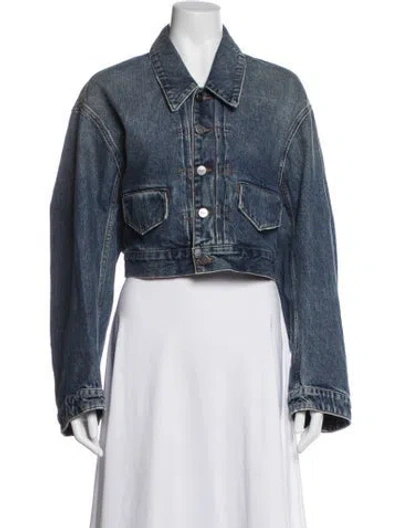 Pre-owned Khaite Denim Jacket In Blue