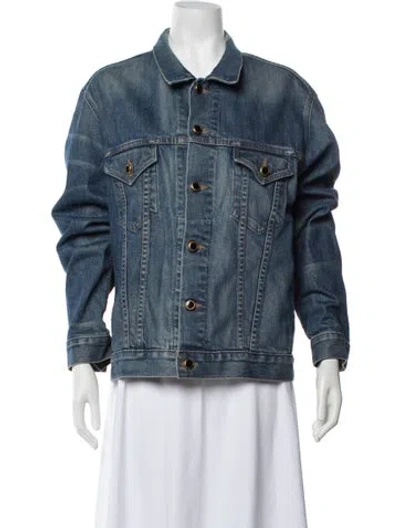 Pre-owned Khaite Denim Jacket In Blue