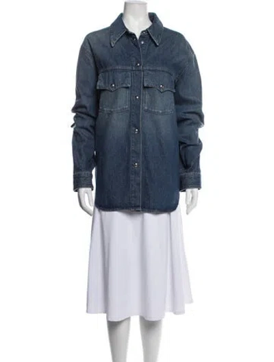 Pre-owned Khaite Denim Jacket In Blue
