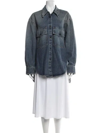 Pre-owned Khaite Denim Jacket In Blue